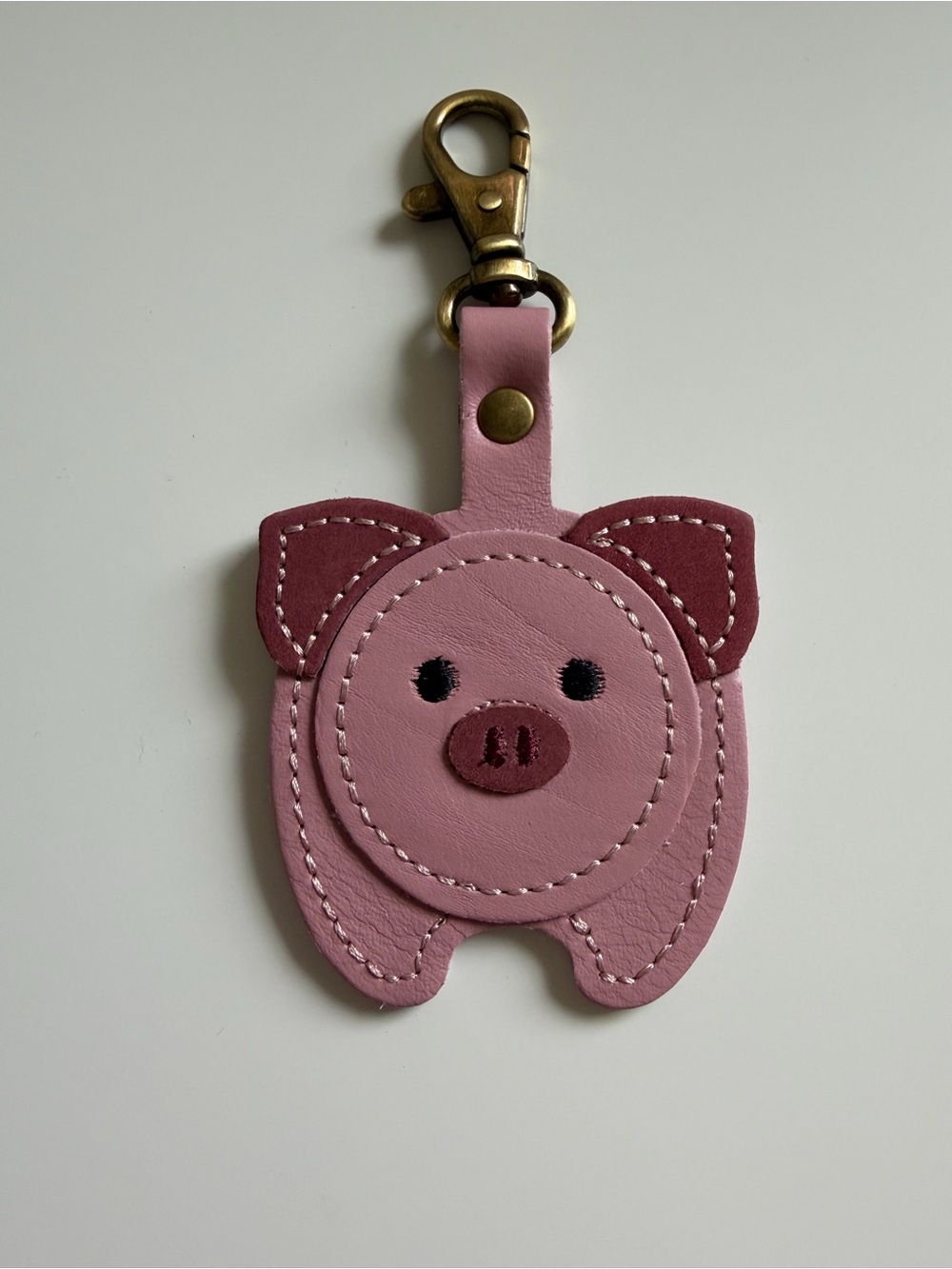NWOT Portland Leather Goods Farm Animal Keychain—Clara 🐖🐷🐽